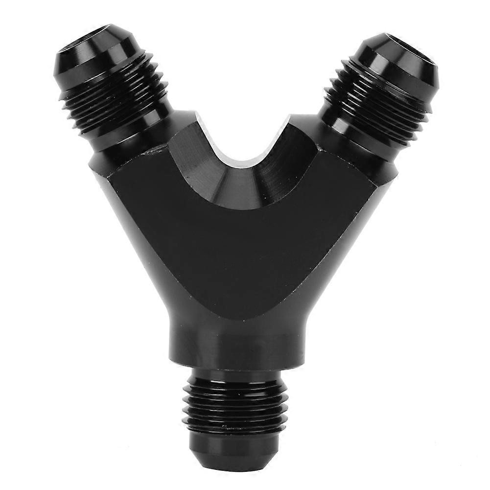 Adaptateur de raccord 3 voies en alliage d'aluminium, type Y, AN6 6AN mâle vers 2X AN6 6AN mâle, noir