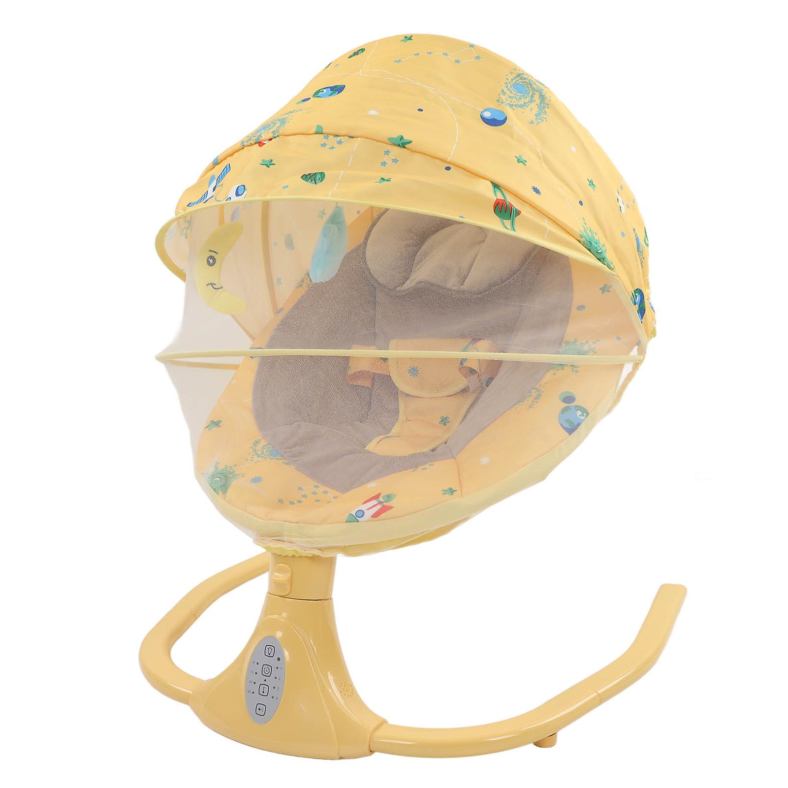 Elektryczne krzesło huśtawka dla niemowląt Bluetooth 4 prędkości, timer, 62x68x53cm