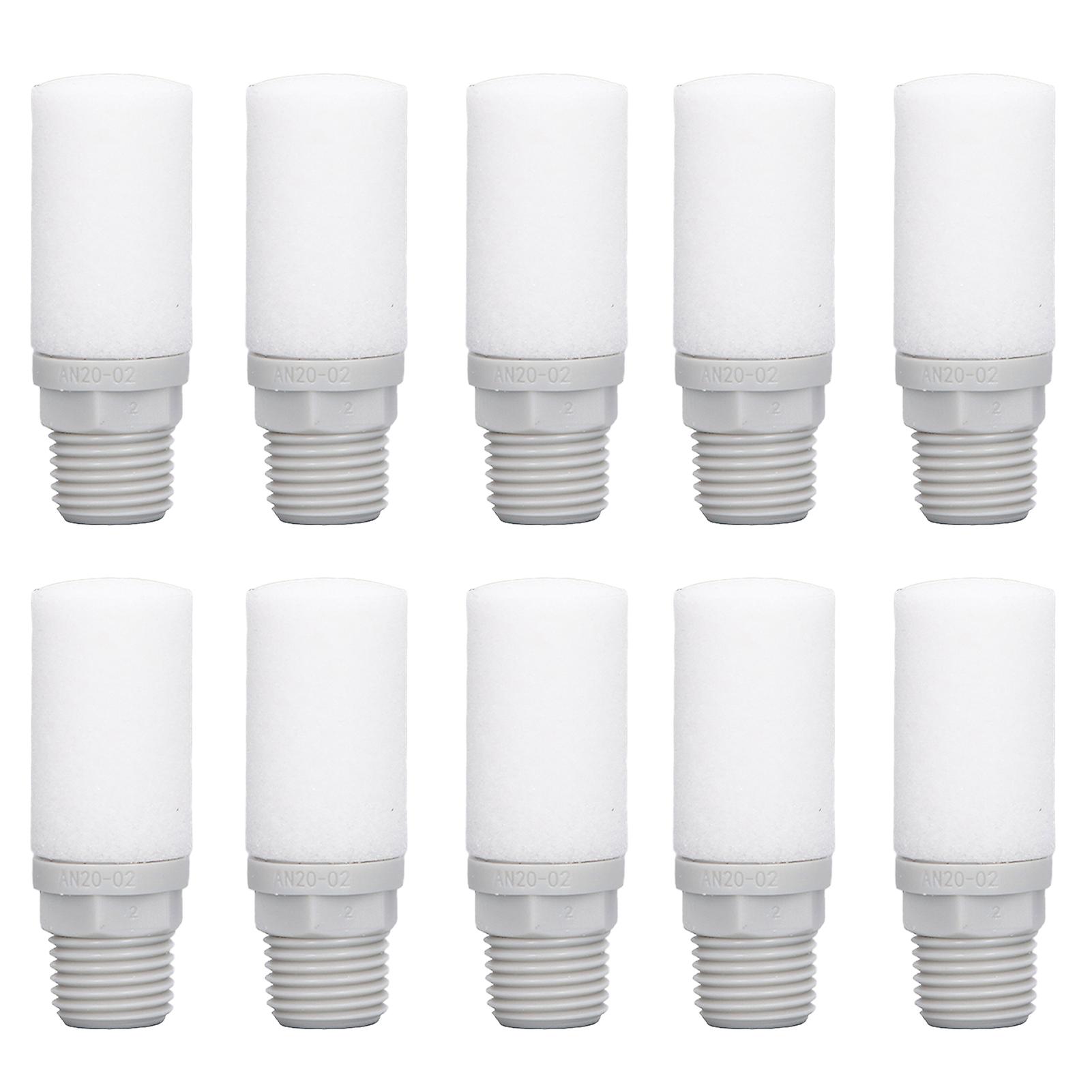 DEWIN 10Pcs Pneumatic Muffler, G1/4in Exhaust Pipe Connection Noise Filter PP Silencer for Cylinder