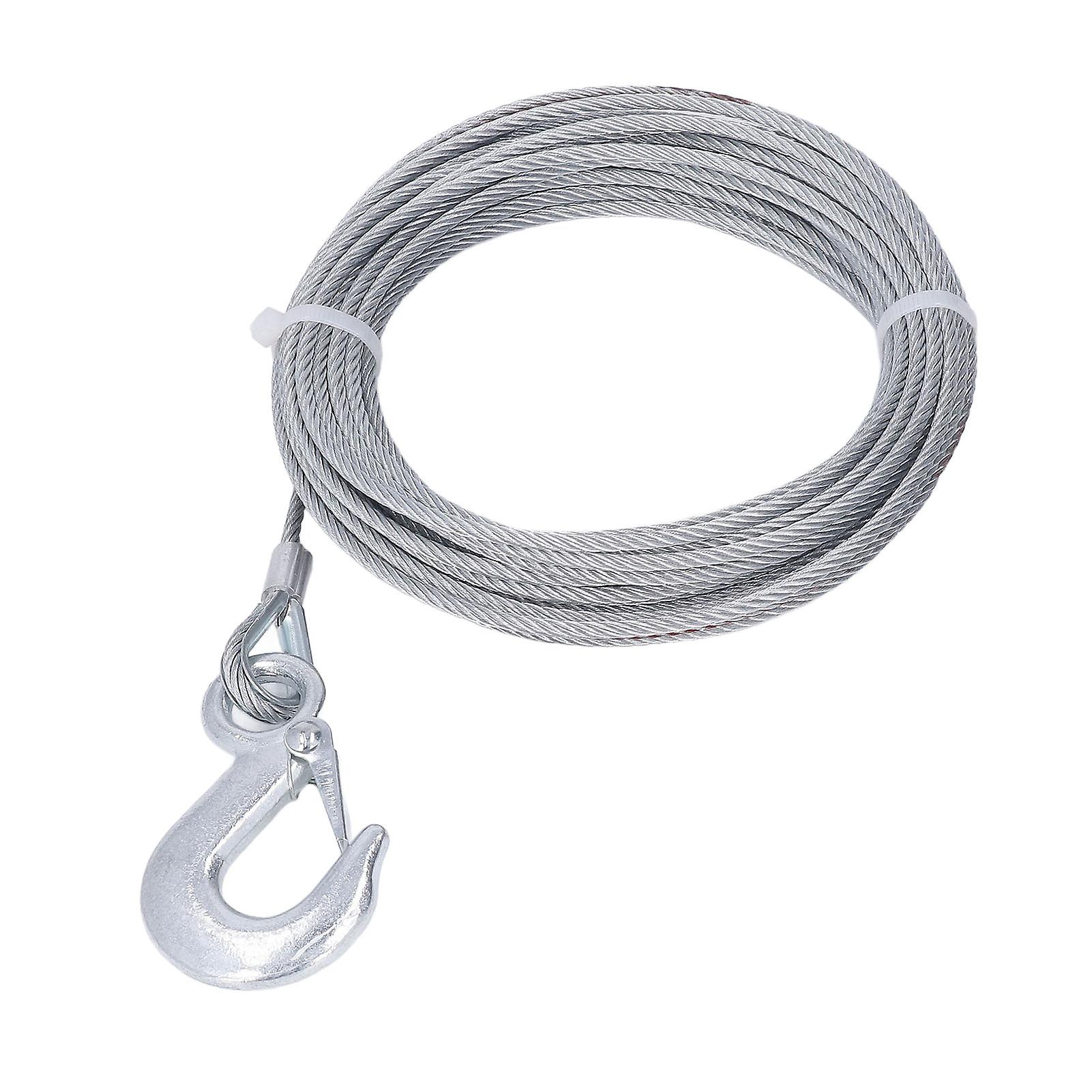 Winch Wire Rope, 4mmx12m Cable, Stainless Steel Galvanized Replacement