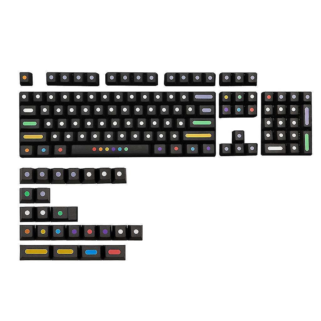 Pbt 128 Keys Dots Keycaps Cherry Profile Dye Sublimation Keyboard Keycaps