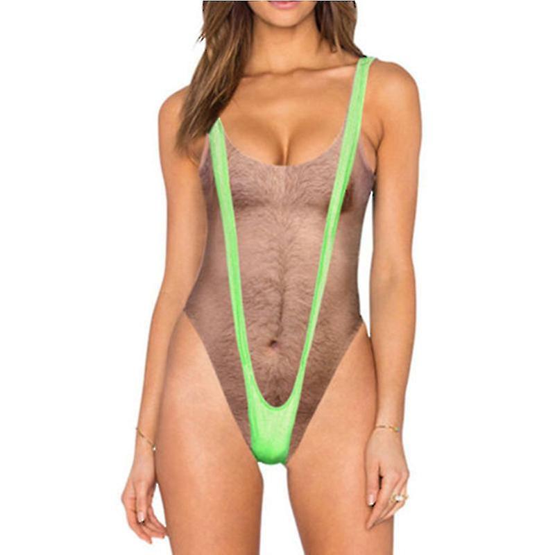 Femmes Sexy High Cut Maillot de bain une pièce Drôle maillot de bain