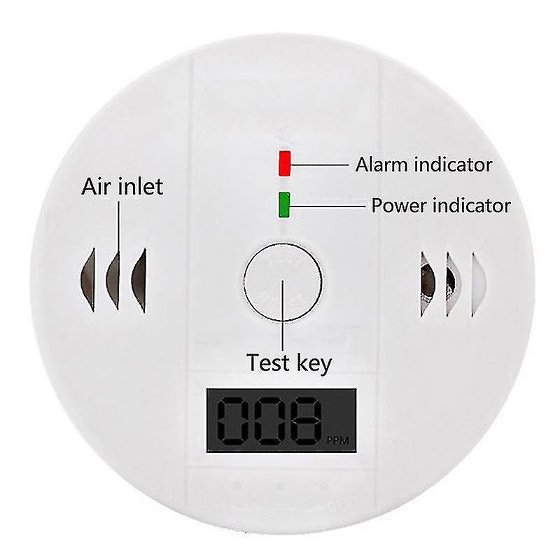 Lcd Carbon Monoxide Co Detector Poisoning Gas Sensor Monitor Warning Alarm Set-hao