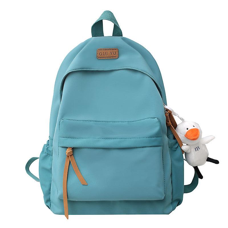 School Student Backpack College Bookbag Travel Bag Campus Couple Solid Color Waterproof