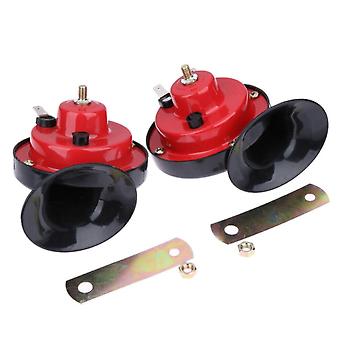Auto Motorrad Schneckenhorn 12V Elektrisches Lufthorn Motorräder Roller LKW E-Bike Lautsprecher Zweifarbige Hupe Lautes Signal Universal ~ 10044