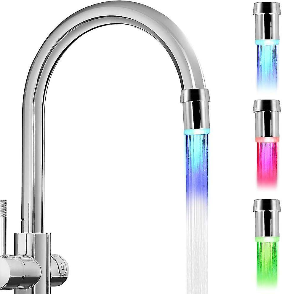 Upgrade LED Kitchen Faucet Head with Temperature Sensitive Water Stream Color Changing
