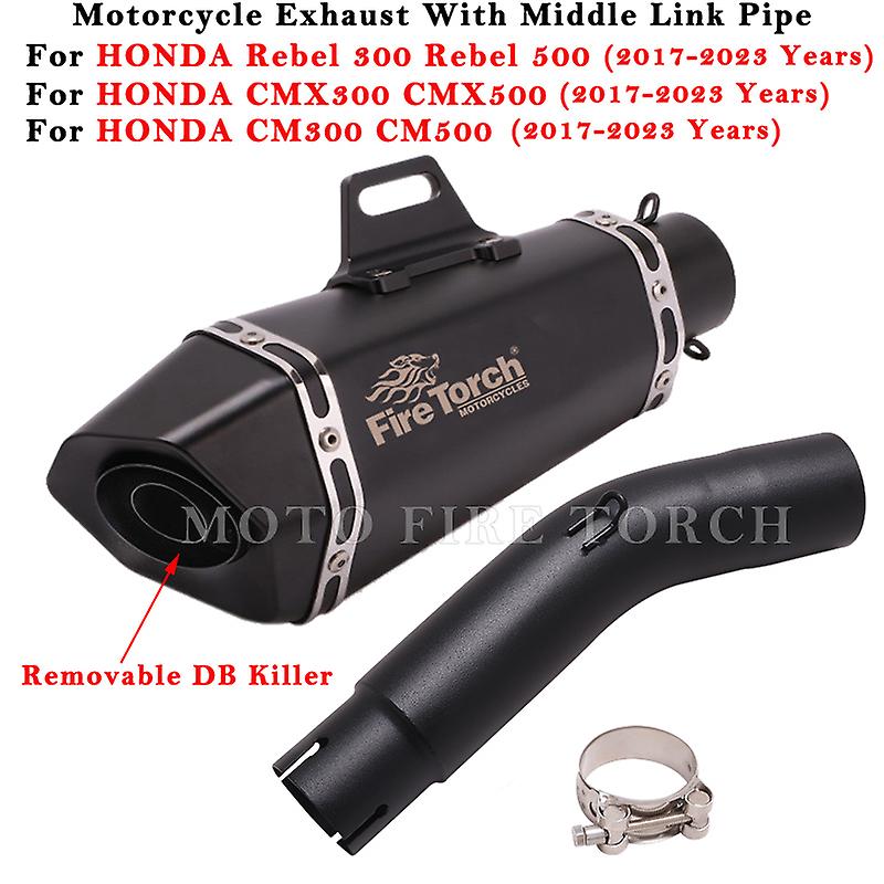 Motorrad Auspuff Flucht modifiziert Schall dämpfer Mittel lenker Rohr DB Killer für Honda Rebell 500 300 cm300 cm500 cmx500 2017-2023