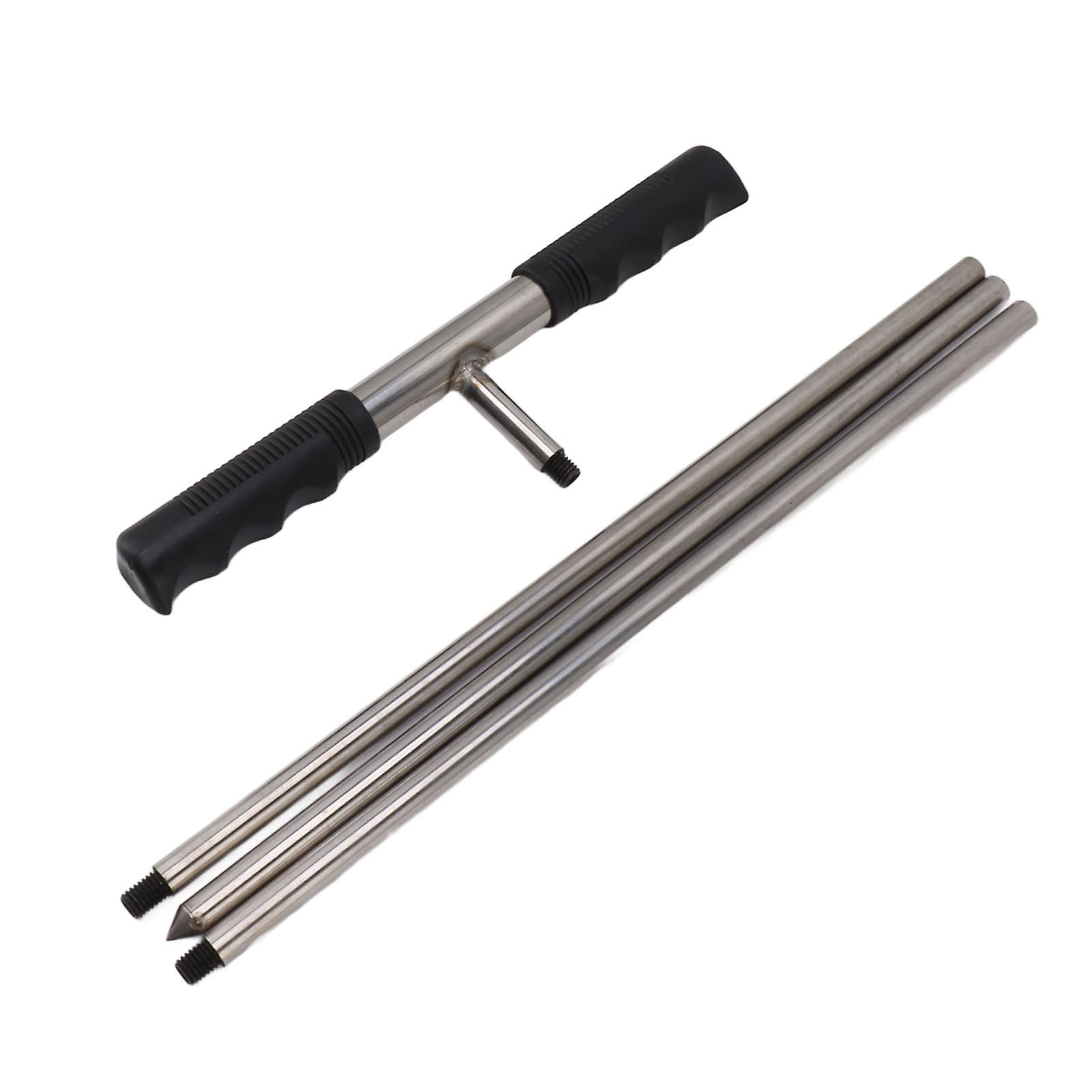 Soil Sampling Probes with T-Handle, Adjustable Pointed Tip, Stainless Steel Soil Sampling Tool for Agricultural Plant Care