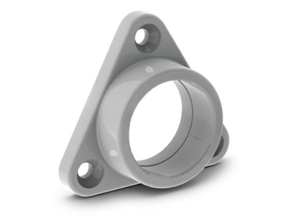 Wardrobe Installation Mounting bracket for alu-round joint profile, anti-brake material - grey