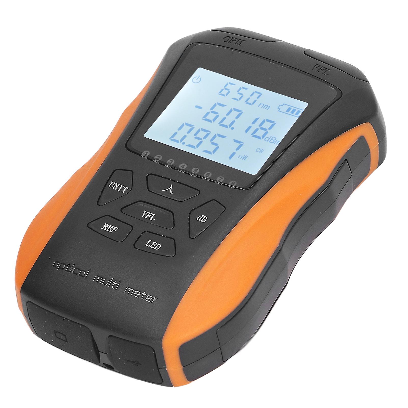 30KM Optical Fiber Power Meter High Accuracy Multifunctional Optical Power Tester VFL with LED Light ‑70 to +10dBm