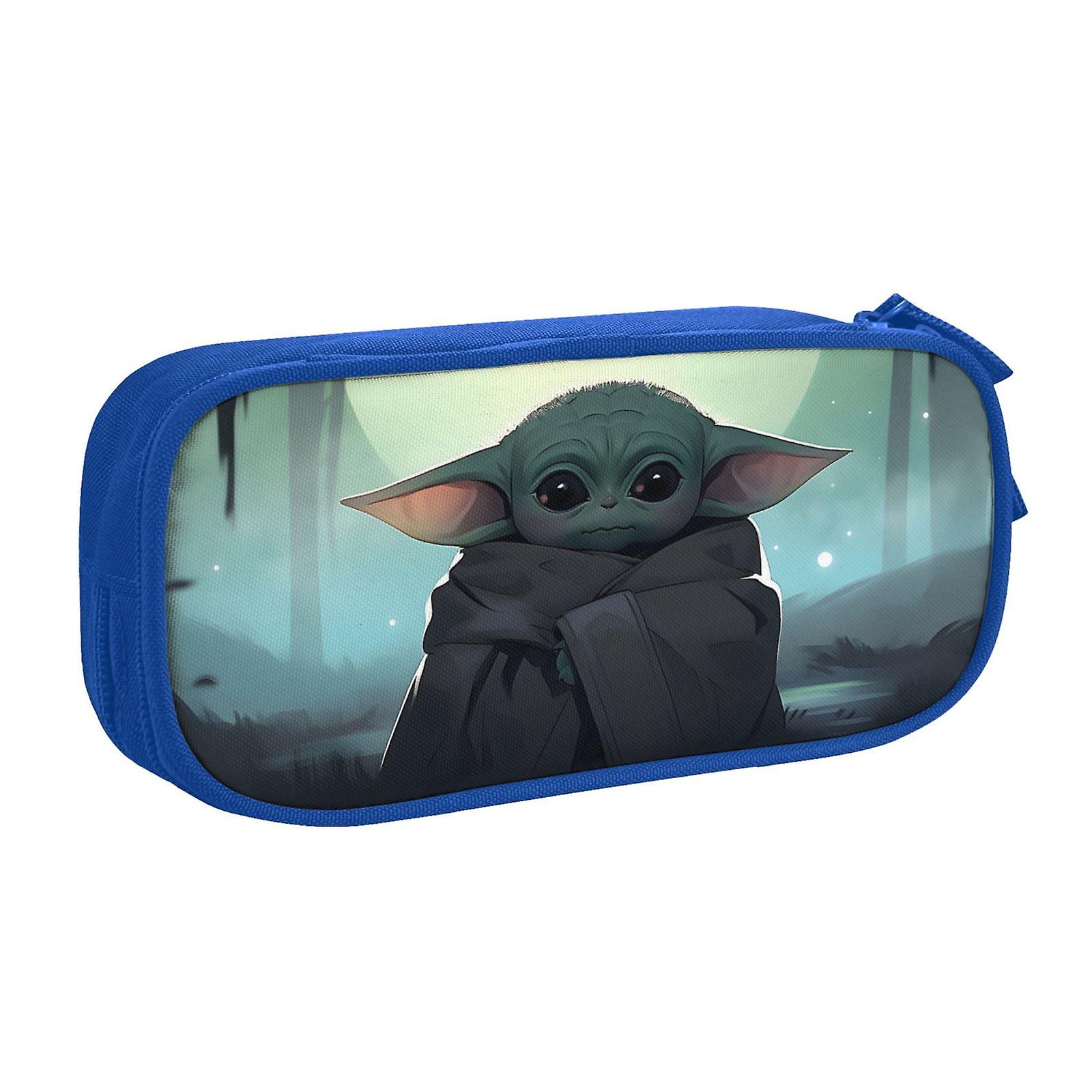 ジッパー付きベビーヨーダペンケース、大容量ペンポーチ大容量収納バッグ耐久性ペンボックス、子供のための新学期用品ティーン学生男の子女の子