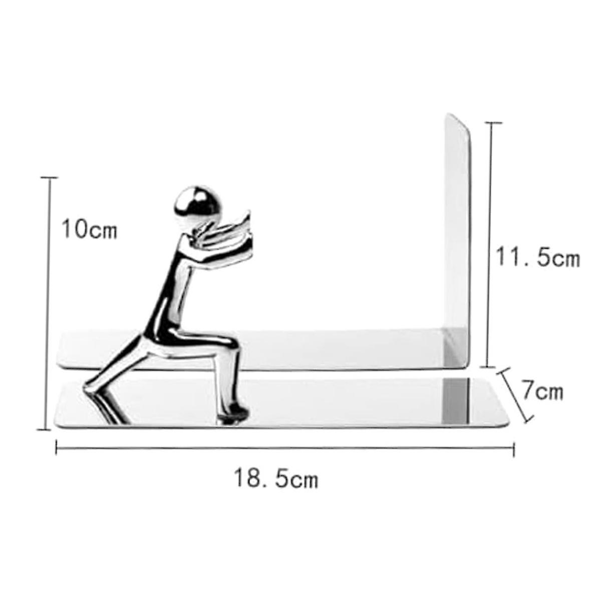 Non Skid Book Ends To Hold Books, Metal Adjustable Book Ends Decorative Bookends Home Office Heavy Duty Kids Bookshelf Magazine Holder Book Organiz