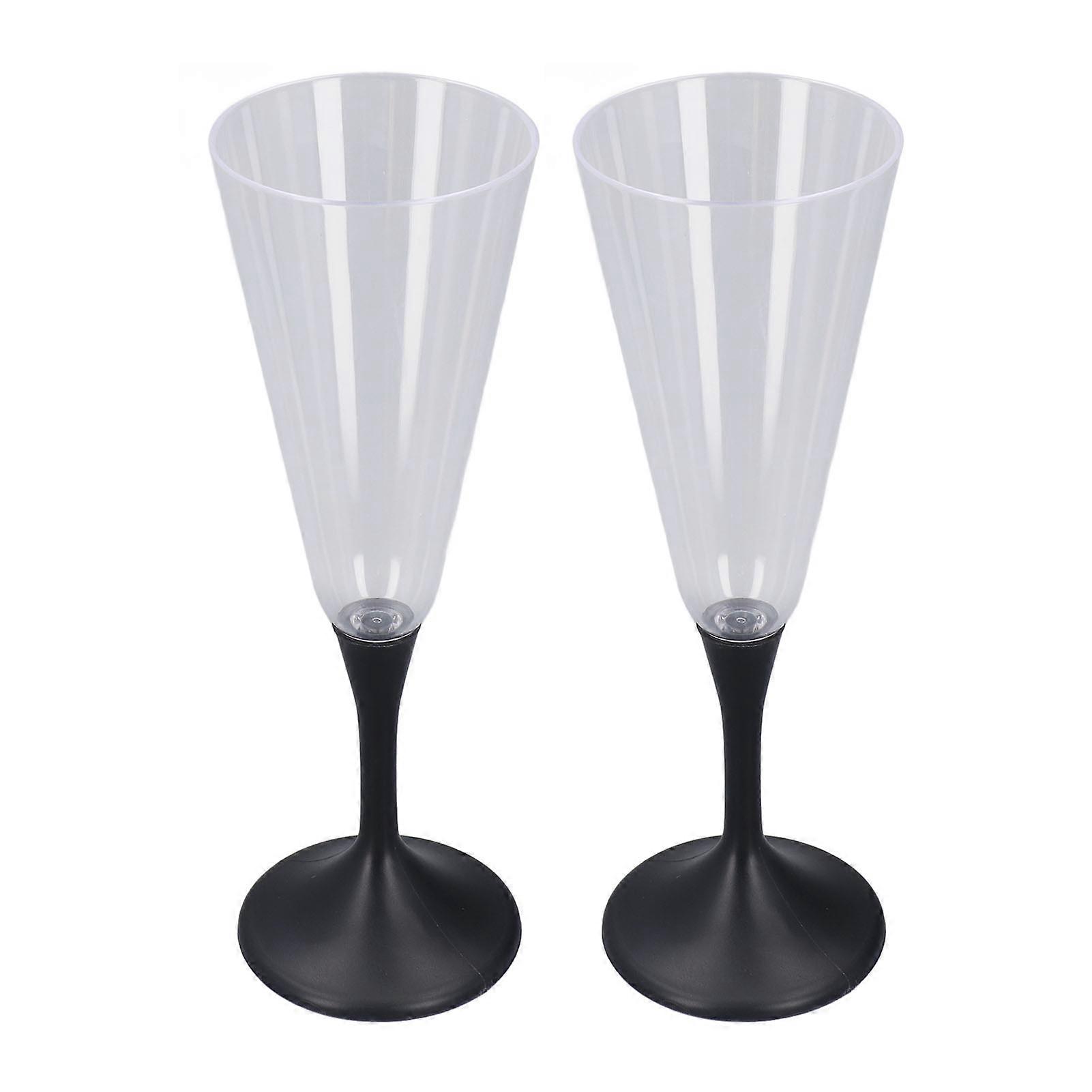 2Pcs Flashing Wine Cup Clear Acrylic Color Adjustable Lightweight LED Light Up Flashing Cups Battery Powered Glowing Wine Cup