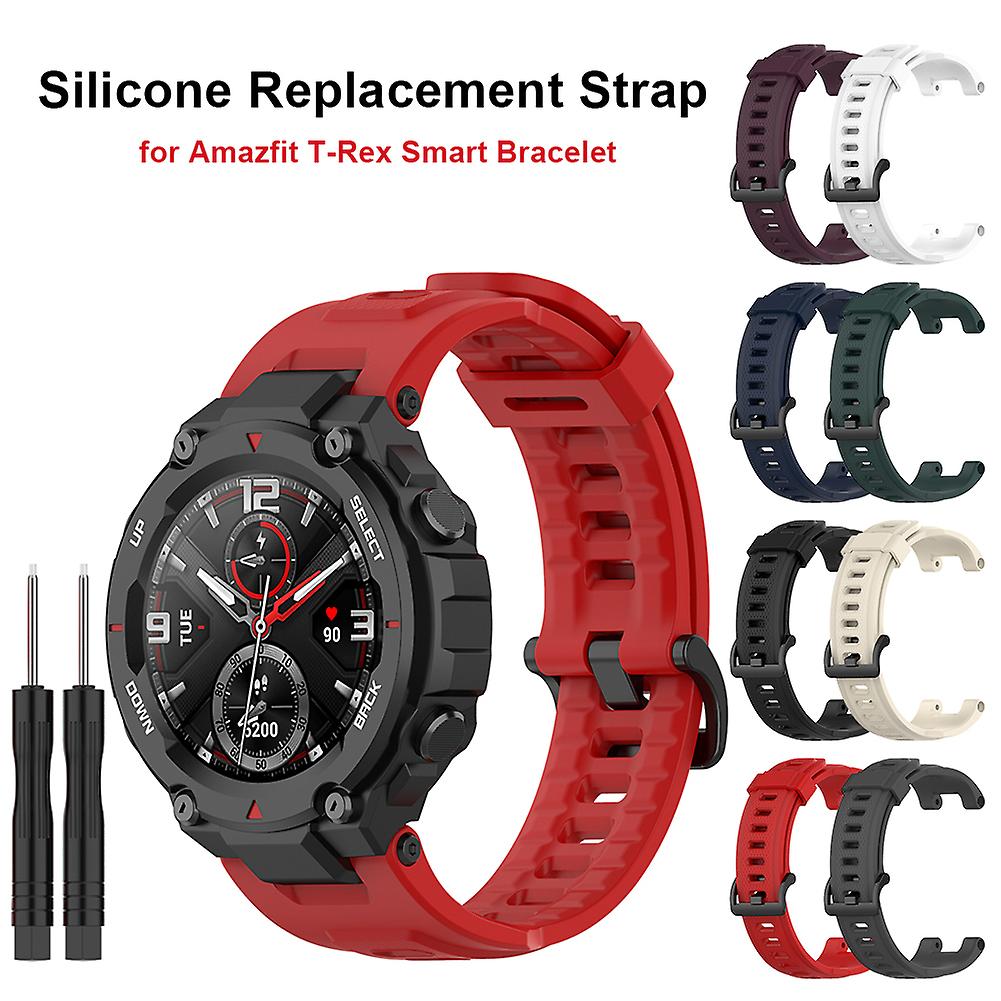 Silicone Replacement Band for Amazfit T Rex Smartwatch Soft Breathable Strap Install Tools