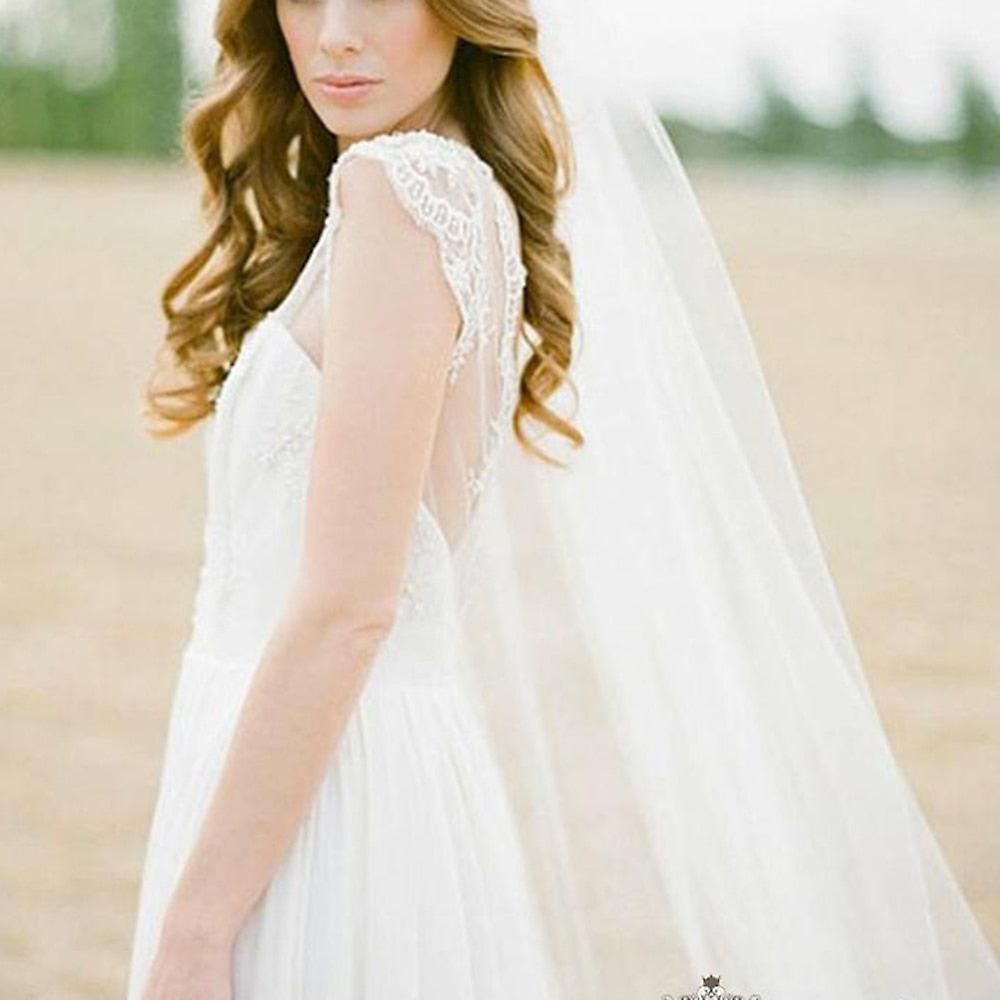 Wedding Veil, One Layer Long Bridal Veils