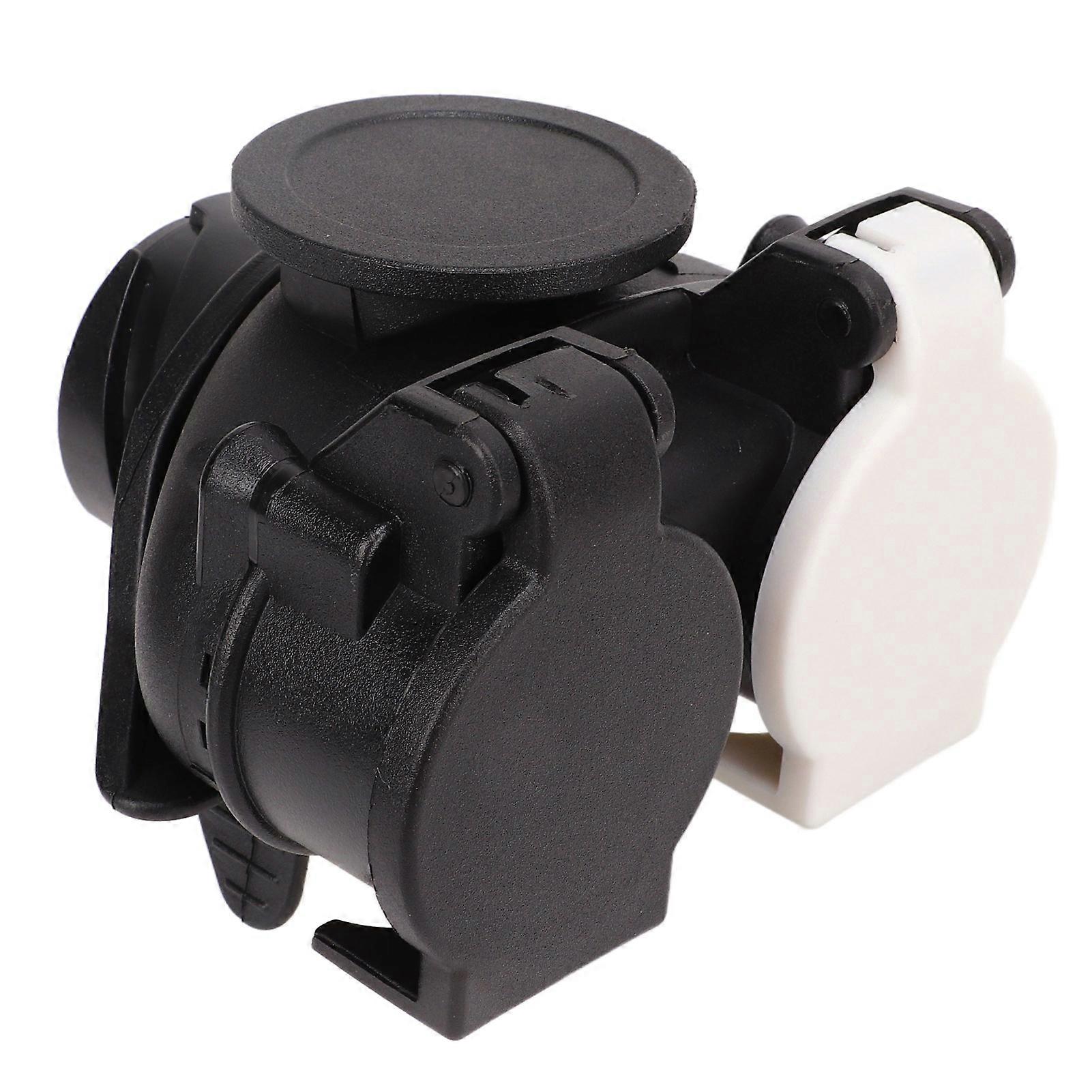 13 Pin to 7 Pin Trailer Plug Adapter Dual Socket Plug Conversion Adapter for All Trailer Plugs