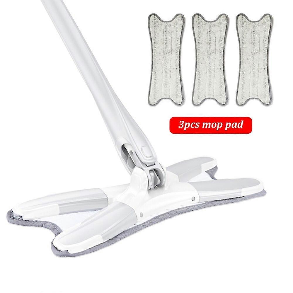 X-type Floor Mop With Replace Cloth Head 360 Degree Squeeze Flat Mop Hand-free Wash Microfiber Lazy Mop Household Cleaning Tool