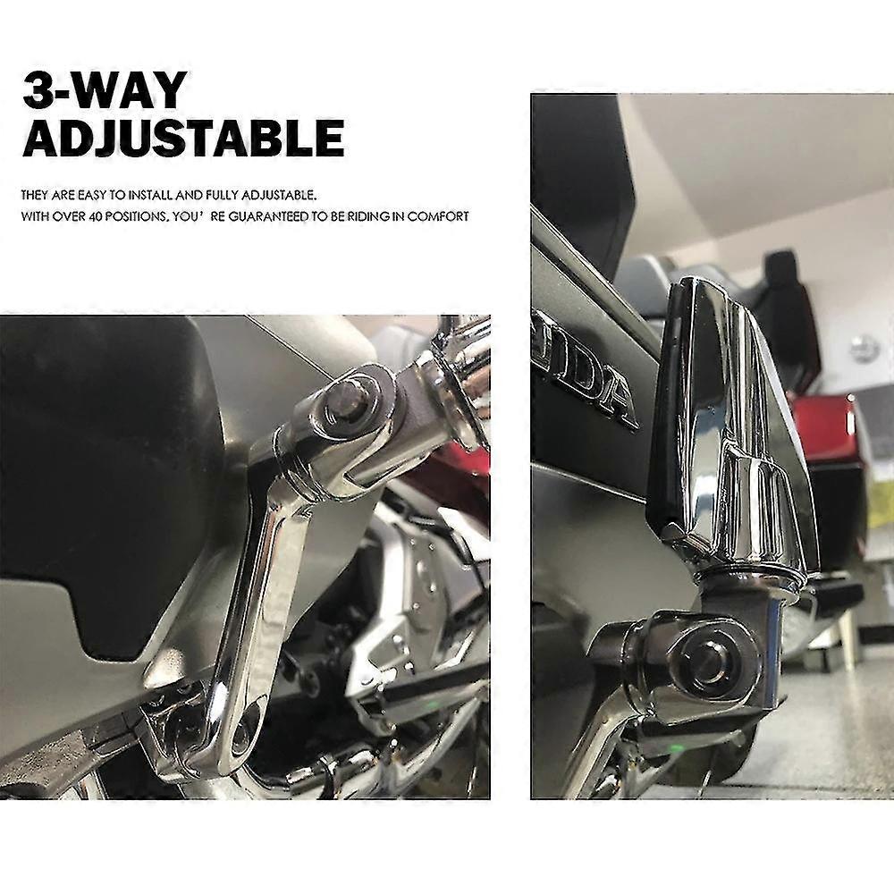 Highway Footrest Peg Mounts For Honda Goldwing GL1800 Tour DCT 2018+ – Adjustable, Black