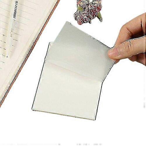 100pcs Transparent Sticky Notes Pad Waterproof Self-adhesive Clear Memo Note