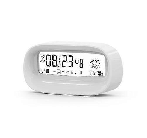 Digital Alarm Clock Rechargeable Children's Alarm Clock With Temperature Weather Countdown Time Snooze Function