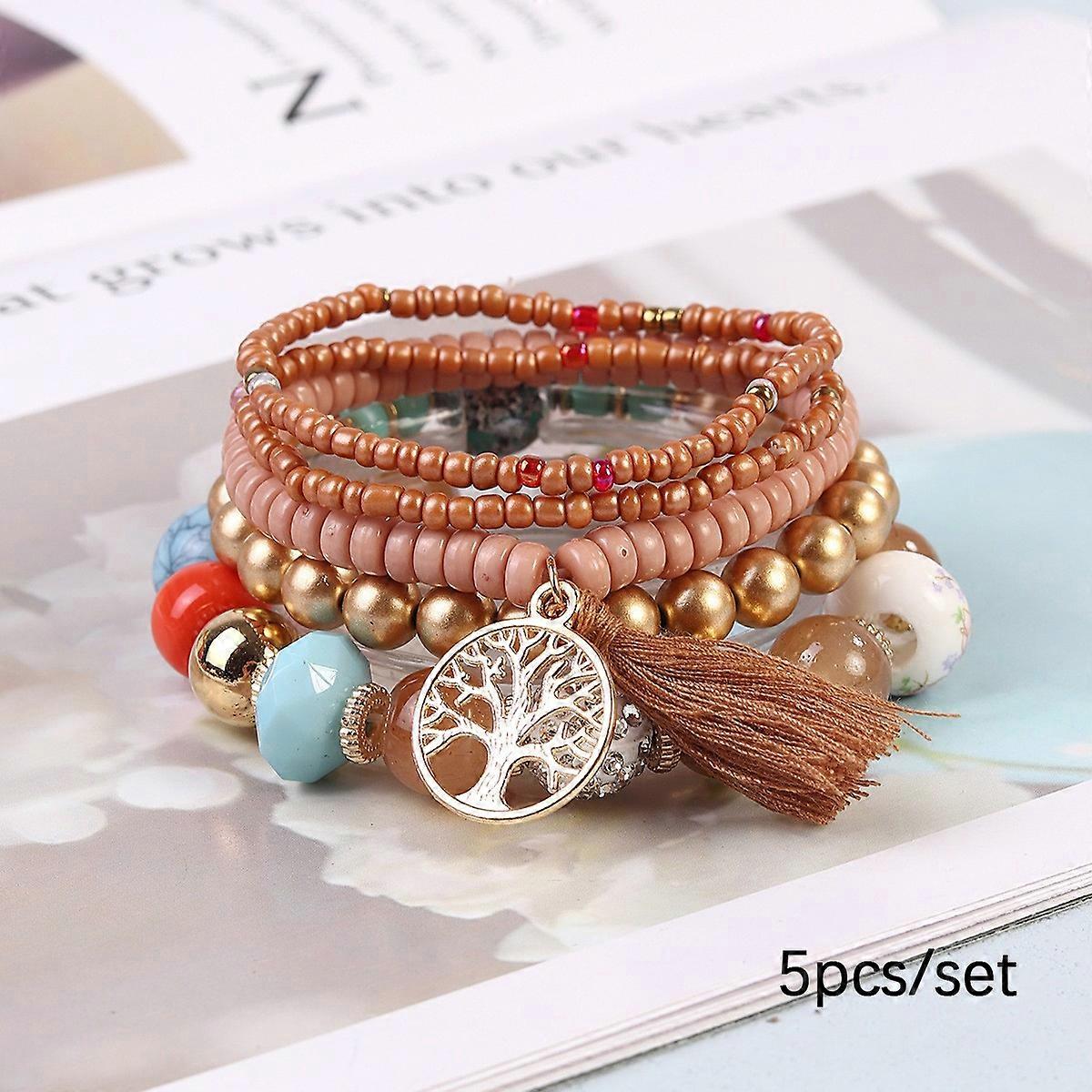 Bracelet - Mocha Brown Bohemian Life Tree - Rustic Allure