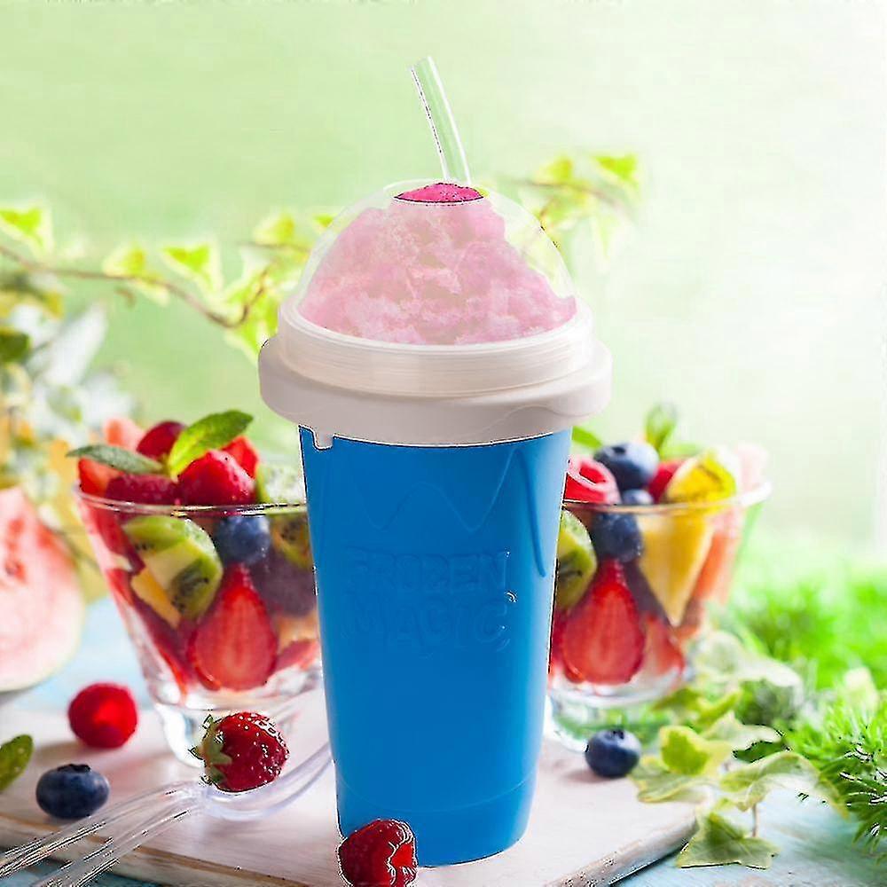 Smoothies كوب صديقة للبيئة طبقة مزدوجة سيليكون الطين صانع الآيس كريم للمنزل ، الأخضر