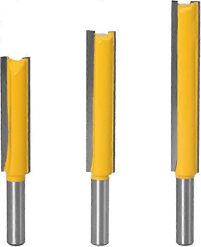 3pcs 8mm Flush Trim Router Bits Extra Long Carbide Router Bits Woodworking Milling Cutter Woodworking Tool Cutter Blade 50mm 63mm 76mm