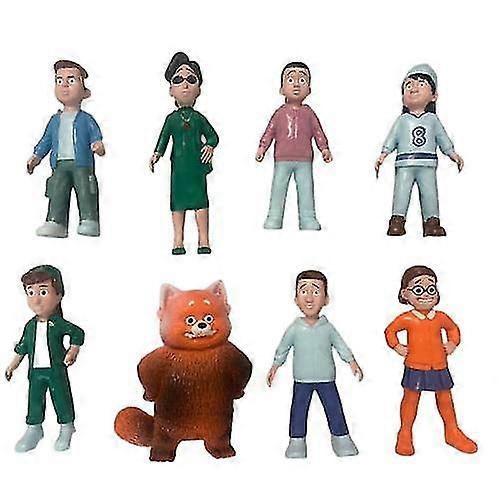 Turning Red Anime Figuur 8pack