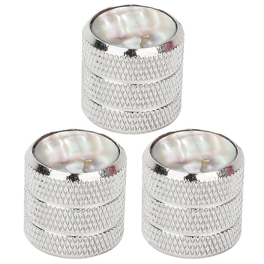 3 pcs Metal Guitar Volume Tone Control Knobs Button Accessory for Electric Guitars Bass