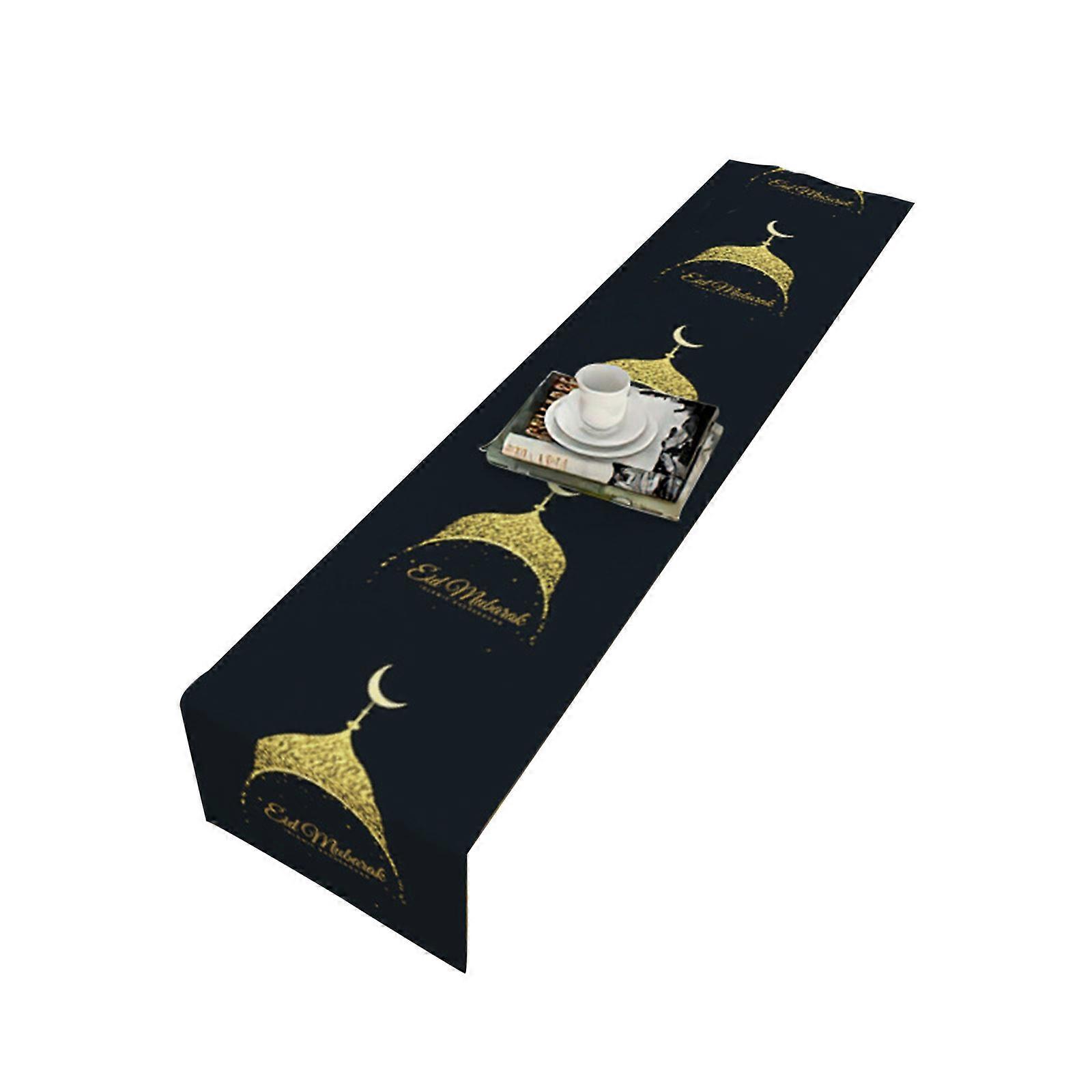  Eid Mubarak Table Runner Muslim Ramadan Kareem Moon Star Rectangle Tablecloth