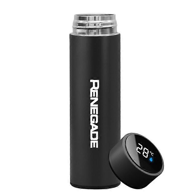 För Jeep renegade 500ml Smart Termos Cup Intelligent Temperatur Display Vattenflaska Värmekonservering Vakuum Termos Kolv Vattenkokare