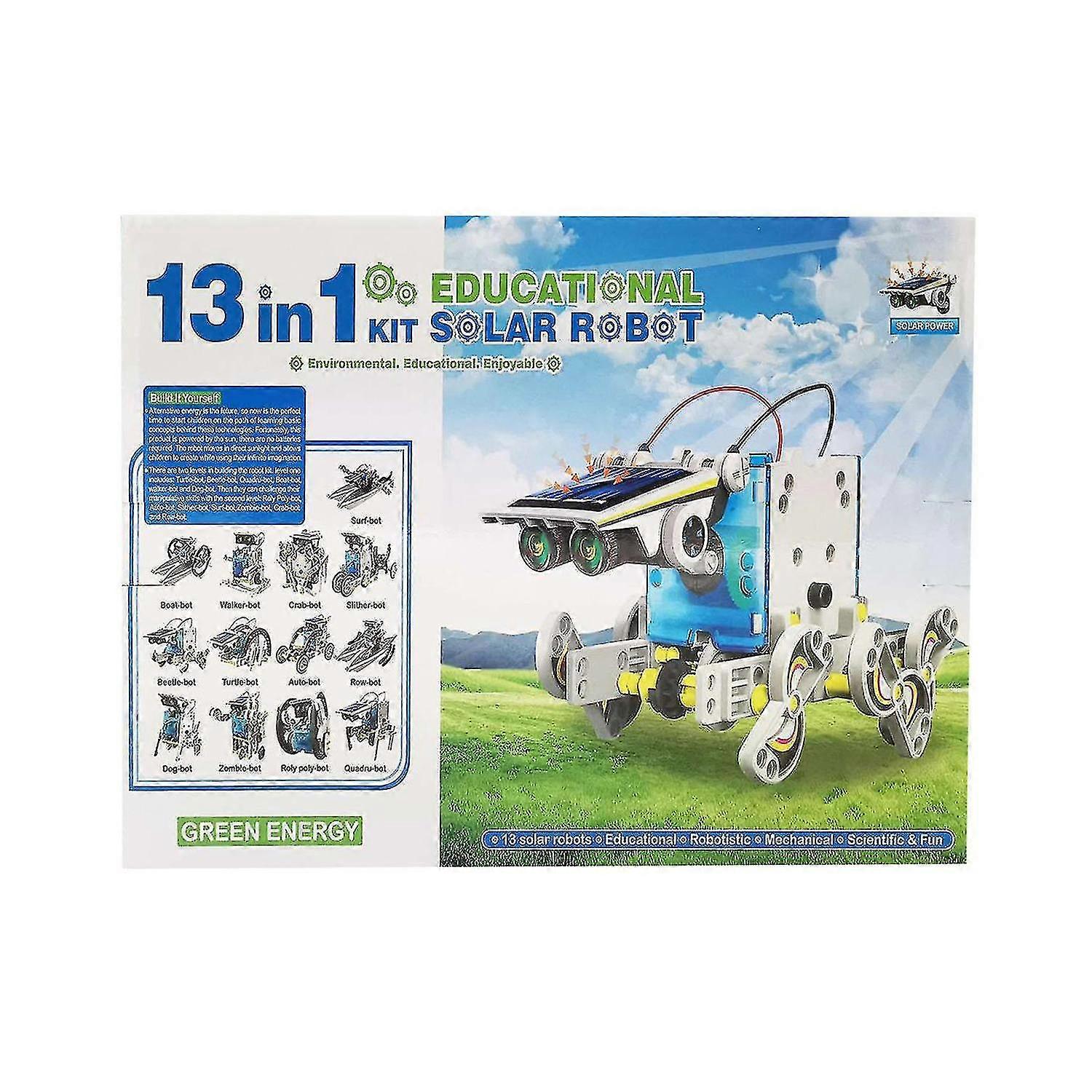 13 In 1 Solar Toy Robot, Car, Airplane,, Diy Technology, Small Production, Children's Puzzle, 13 In