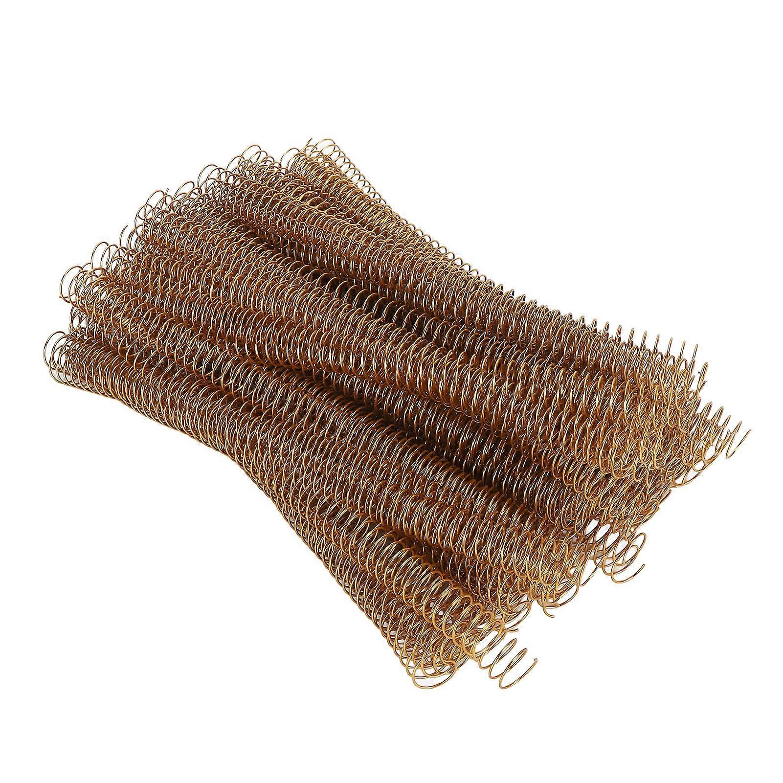 100Pcs Spiral Binding Coil 170 Sheet Capacity Spine Comb 19mm Diameter 48 Teeth 4:1 Pitch Set Kit for A4 Gold