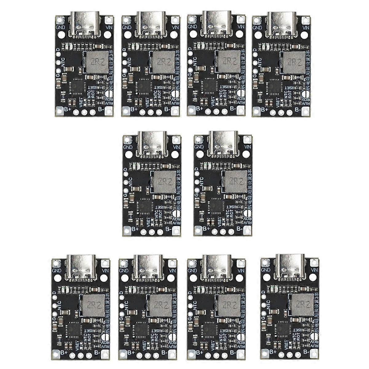 10 Stück Lithium-Batterie-Lademodul 3,7 V 5 V 2S 3S Batterie-Boost-Ladeunterstützung QC-Schnelllademodul