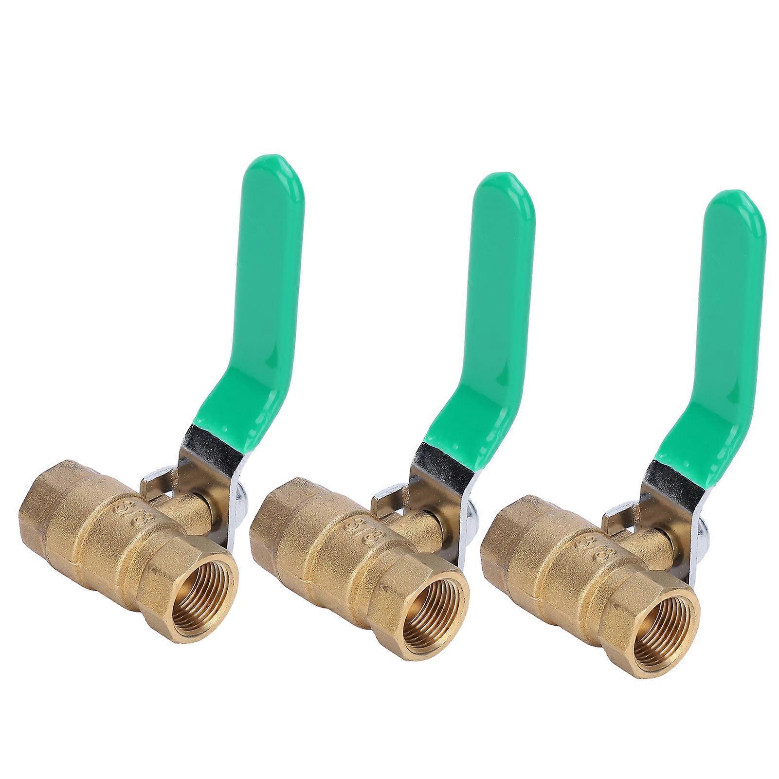 3/8in Brass Double Female Thread Ball Valve Corrosion Resistant