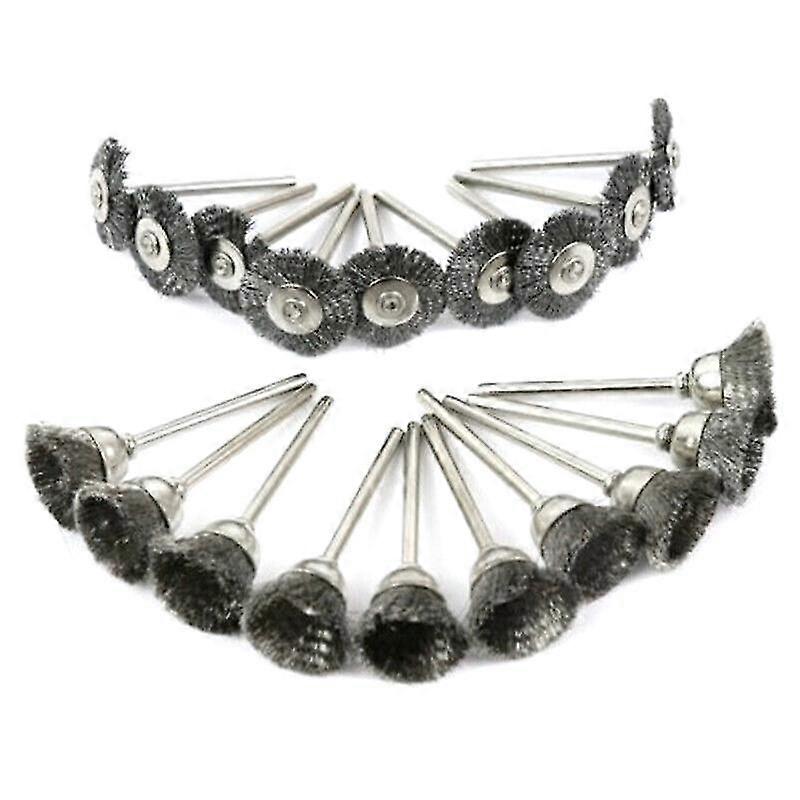 wire brush set for dremel rotary tool die grinder flat wheel cup