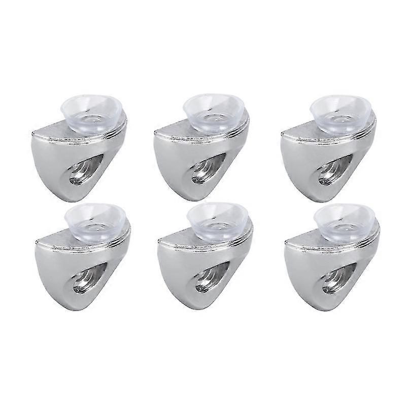 20 Pcs Glass Wood Shelf Supports With Suction Cups Heart Shaped Shelf Pegs With 20 Pcs Screws (Silver)