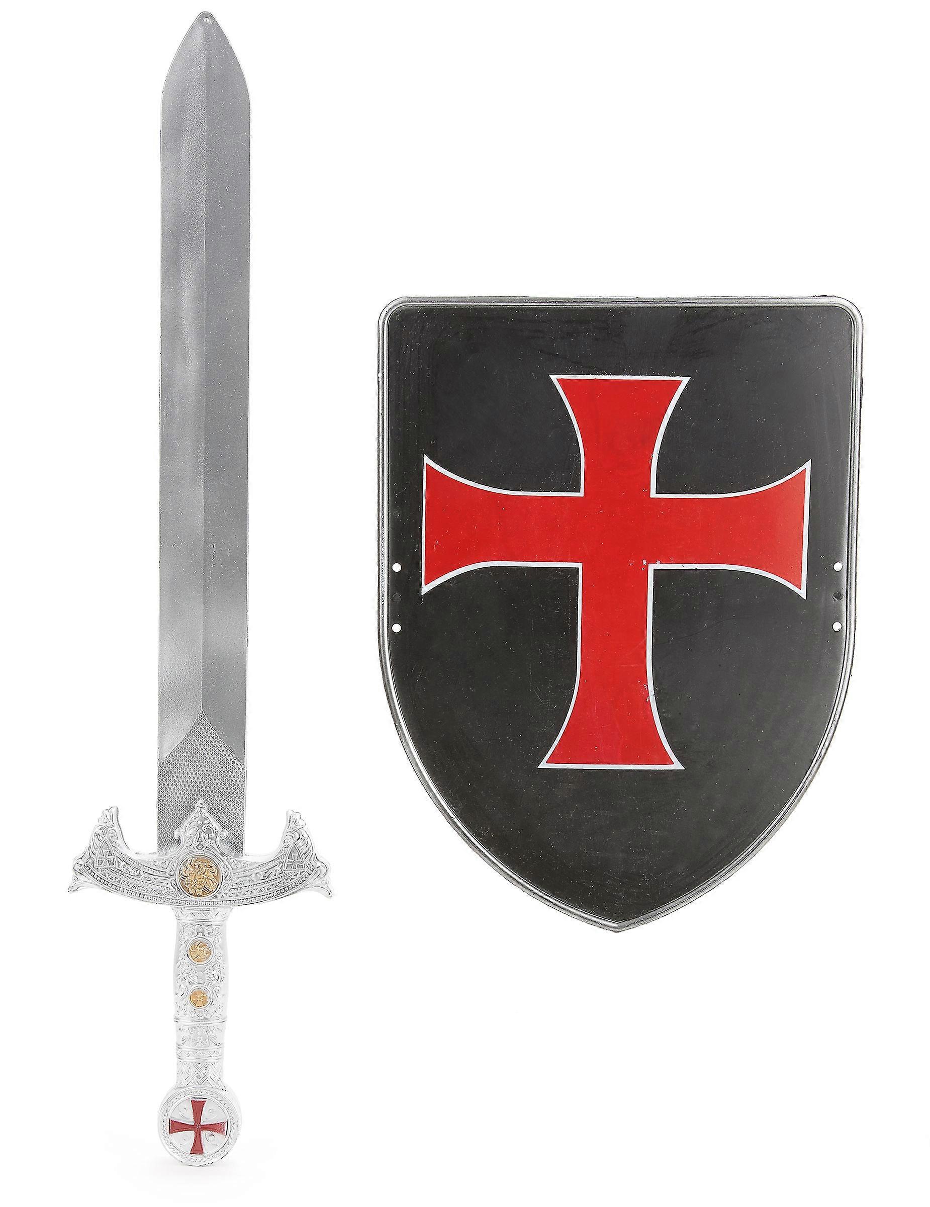 Plastic Crusader Knight's Shield and Sword Kit for Kids