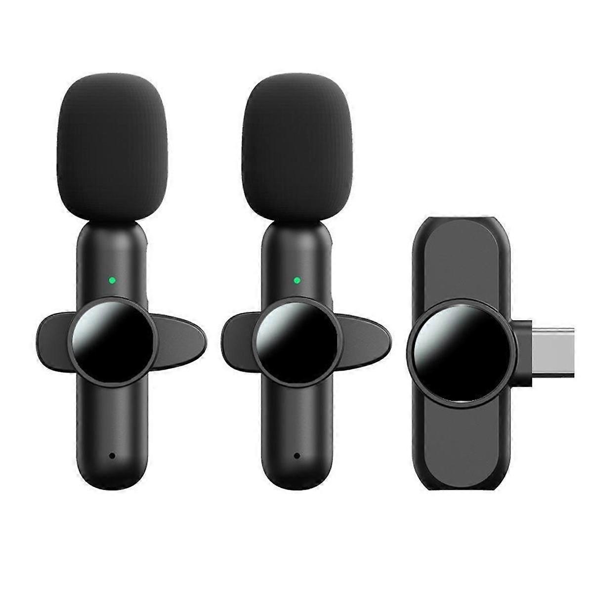 Wireless Lavalier Microphones Plug and Play Noise Reduction Auto Sync Lapel Mic Live Stream,Vlogger