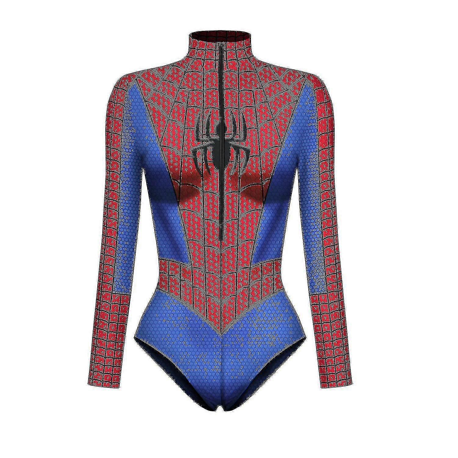 Kadın Örümcek Adam İskelet Kemik Çerçeve Leotard Bodysuit Cadılar Bayramı Partisi Fantezi Elbise Cosplay Kostüm