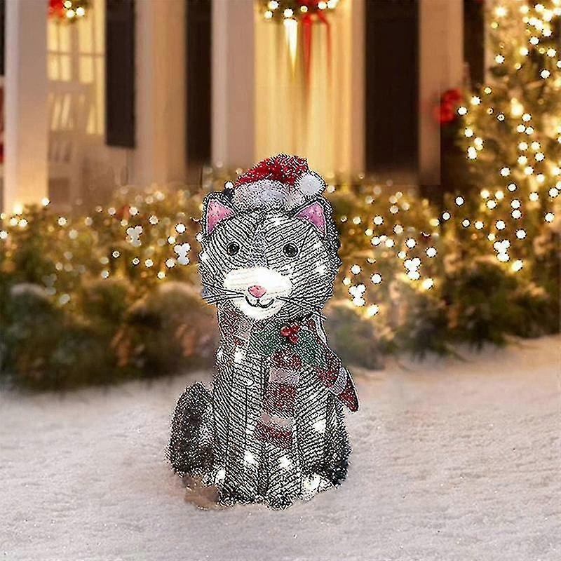 Led Işıklar Ile 2d Noel Köpek Bahçe Dekorasyonu Ile Akrilik Bahçe Stake-İyi