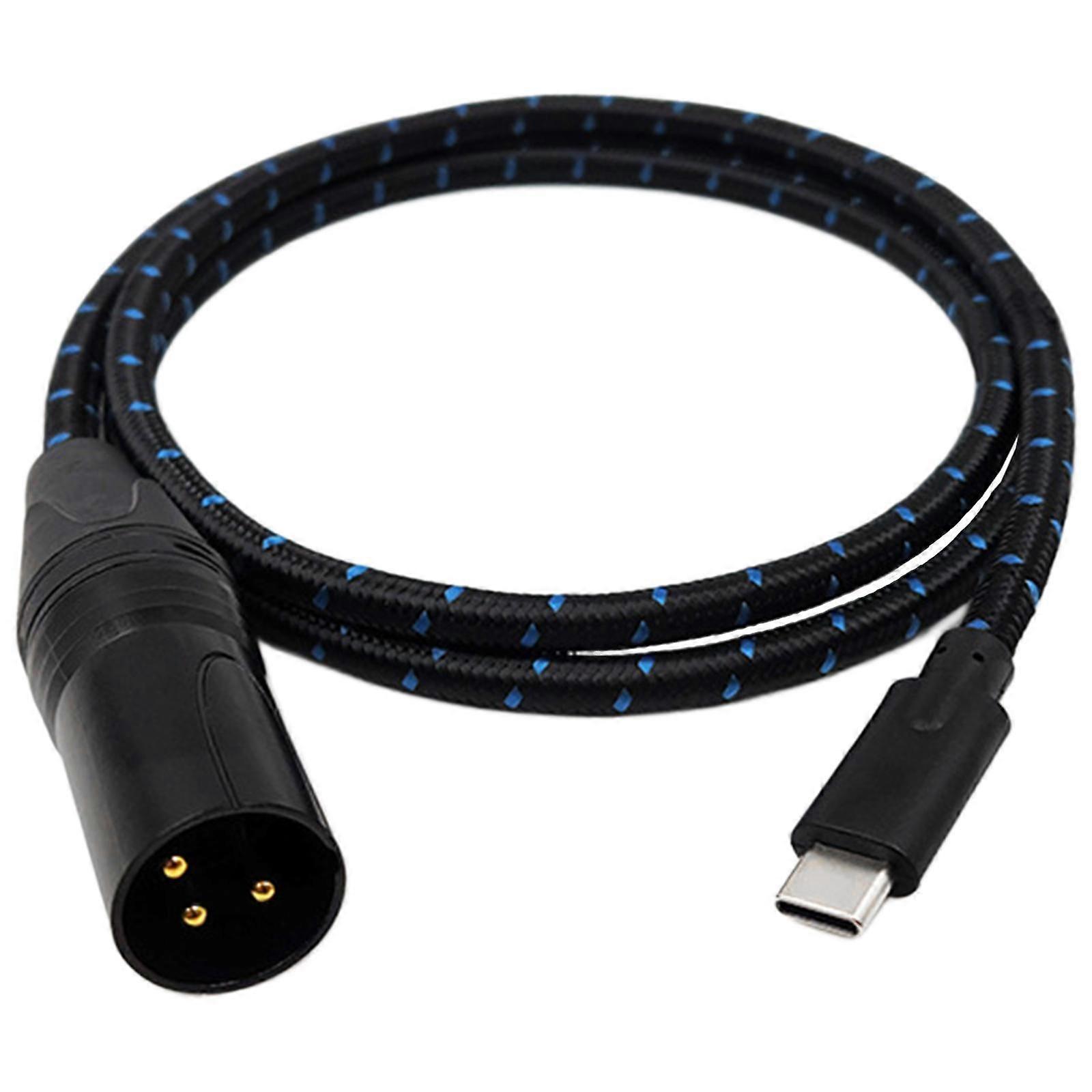 TypeC to XLR Audio Cable Audio Cable for Laptop Audio Speaker Mixing Console 50cm