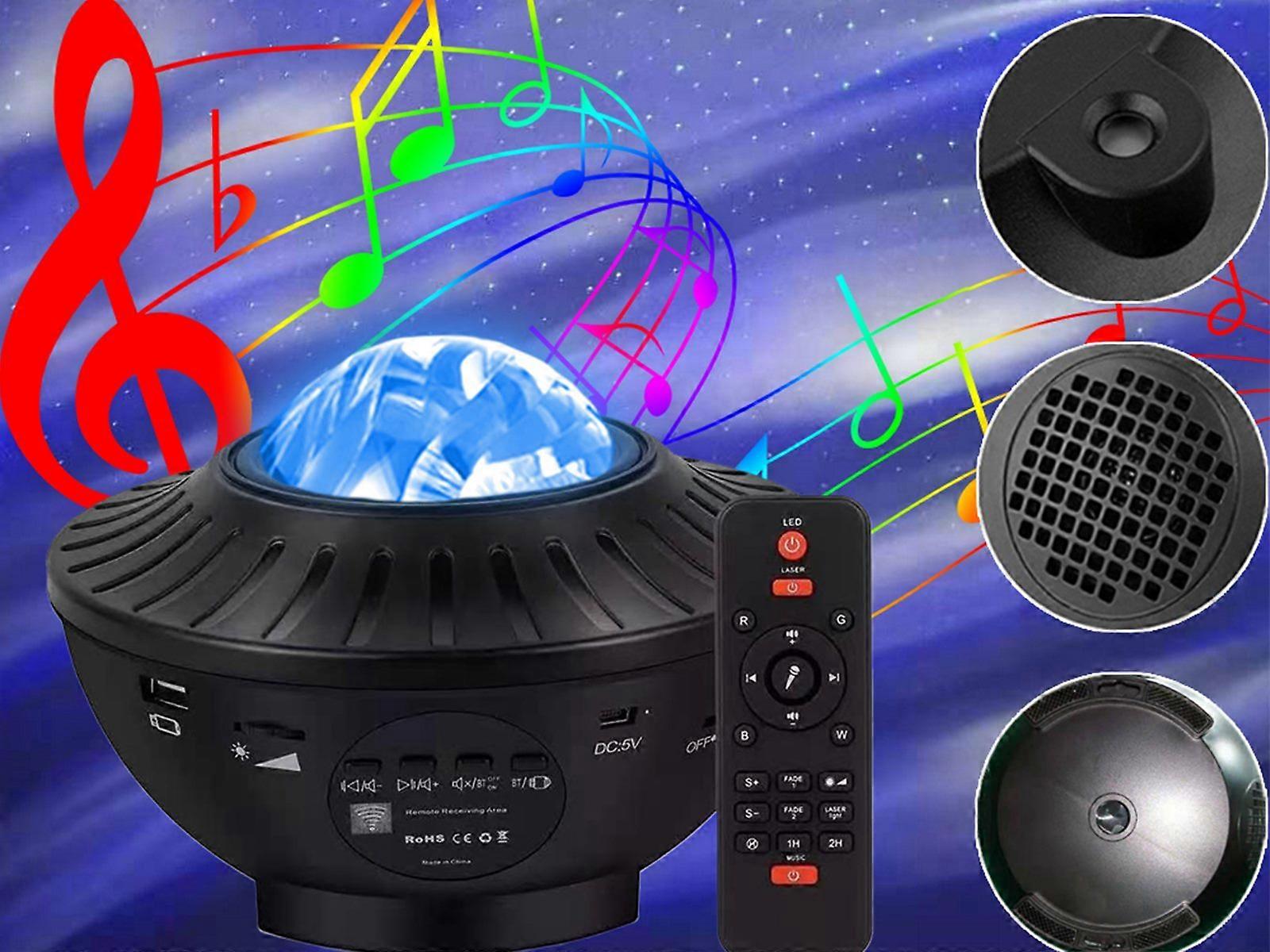 Bluetooth USB Remote Control Music Player LED Aurora Borealis Projection Lamp