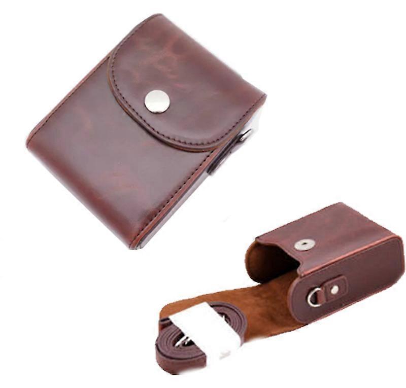 حقيبة كاميرا جلدية جديدة من البولي يوريثان عتيق لأوليمبوس SZ31MR SZ17 SZ16 SZ15 SZ14 SH60 SH50 مع حزام