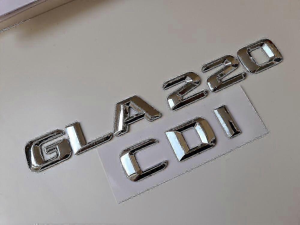 Gla220 Cdi Srebrny / Chromowany Numer Literowy Boot Badge Emblem Gla Class Mercedes