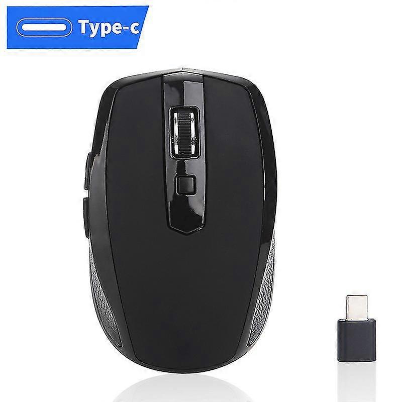 Type C Wireless Mouse, 2.4ghz Usb C Wireless Mouse For Macbook 12", Macbook Pro 2016/2017, Chromebook And More Usb C Devices (black)
