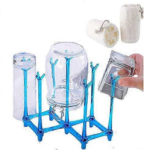 Cup Drying Rack with Non-Slip Bottom Retractable