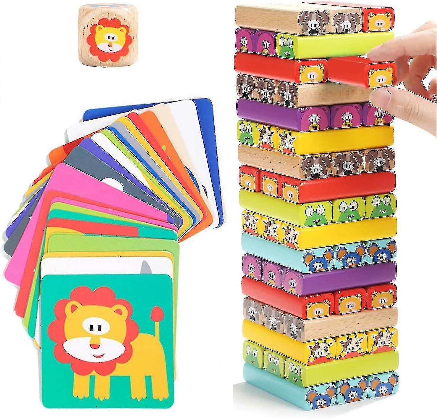 Puzzle Games, Stacking Tower Board Game, Toys For Kids From 3 To 9 Years Old