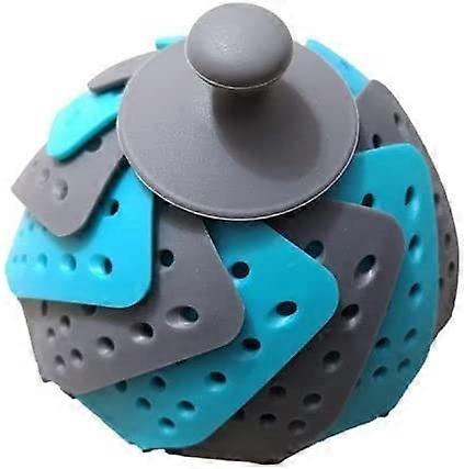 FCSHFC Multipurpose Collapsible Colander Fruits Vegetable Drainer Basket Hollow Out Water Filter Basket Kitchen Gadgets (Color : Blue)
