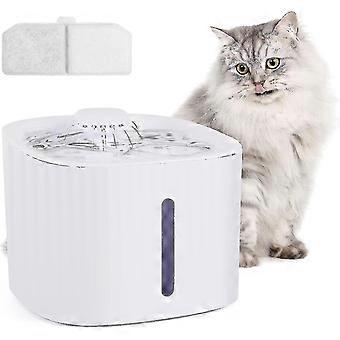 Katt dricksfontän, 3l katter och hundar fontän med vattennivåfönster, organisk filterdispenser tyst husdjursvattenfontän, för hundar och katter